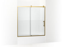 Rely® 62-1/2" H Sliding Bath Door With 3/8"-Thick Glass