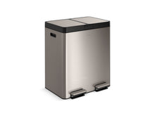 82-Liter Stainless Steel Dual-Bin Step Trash Can