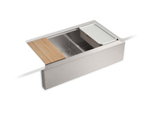Strive® 35-1/2" Undermount Double-Bowl Farmhouse Workstation Kitchen Sink