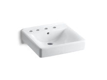 Soho® 20" X 18" Wall-Mount/Concealed Arm Carrier Bathroom Sink With 8" Widespread Faucet Holes And Left-Hand Soap Dispenser Hole