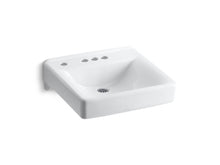 Soho® 20" X 18" Wall-Mount/Concealed Arm Carrier Bathroom Sink With 4" Centerset Faucet Holes And Left-Hand Soap Dispenser Hole