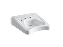 Morningside™ Concealed Carrier Arm Mount Wheelchair Commercial Bathroom Sink With 4" Centerset Faucet Holes And Left-Hand Soap Dispenser Hole