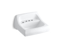 Kingston™ 21-1/4" X 18-1/8" Wall-Mount/Concealed Arm Carrier Bathroom Sink With 4" Centerset Faucet Holes And Left-Hand Soap Dispenser Hole