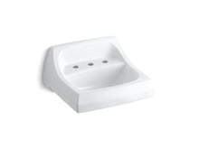Kingston™ 21-1/4" X 18-1/8" Wall-Mount/Concealed Arm Carrier Bathroom Sink With Widespread Faucet Holes