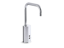 Gooseneck 0.5 Gpm Shelf-Back Commercial Lavatory Faucet With Grid Drain And Lever Handles