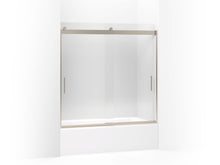 Levity® Sliding Bath Door, 59-3/4" H X 56-5/8 - 59-5/8" W, With 1/4" Thick Crystal Clear Glass