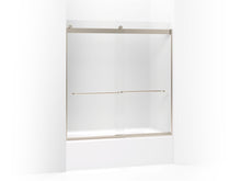 Levity® Sliding Bath Door, 62" H X 56-5/8 - 59-5/8" W, With 1/4" Thick Frosted Glass