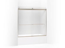 Levity® Sliding Bath Door, 59-3/4" H X 56-5/8 - 59-5/8" W, With 1/4" Thick Frosted Glass