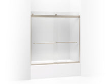 Levity® Sliding Bath Door, 59-3/4" H X 56-5/8 - 59-5/8" W, With 1/4" Thick Crystal Clear Glass