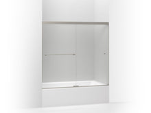 Revel® Sliding Bath Door, 55-1/2" H X 56-5/8 - 59-5/8" W, With 1/4" Thick Crystal Clear Glass