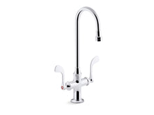 Triton® Bowe® 0.5 Gpm Monoblock Gooseneck Bathroom Sink Faucet With Laminar Flow And Wristblade Handles, Drain Not Included