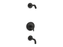 Purist® Rite-Temp® Bath And Shower Trim Kit With Push-Button Diverter And Lever Handle, Without Showerhead